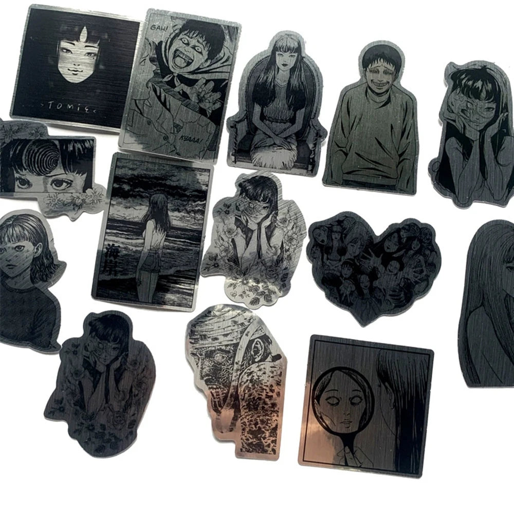 10/30/50pcs Laser Horror Anime Tomie Stickers Aesthetic Decals Laptop Phone Car Phone Cool Decoration Waterproof Sticker Kid Toy