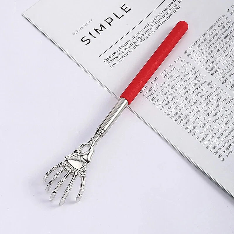 Extendable Back Scratcher Stainless Steel Scratching Massage Tool Ghost Design Portable Metal Extending Back Scratcher