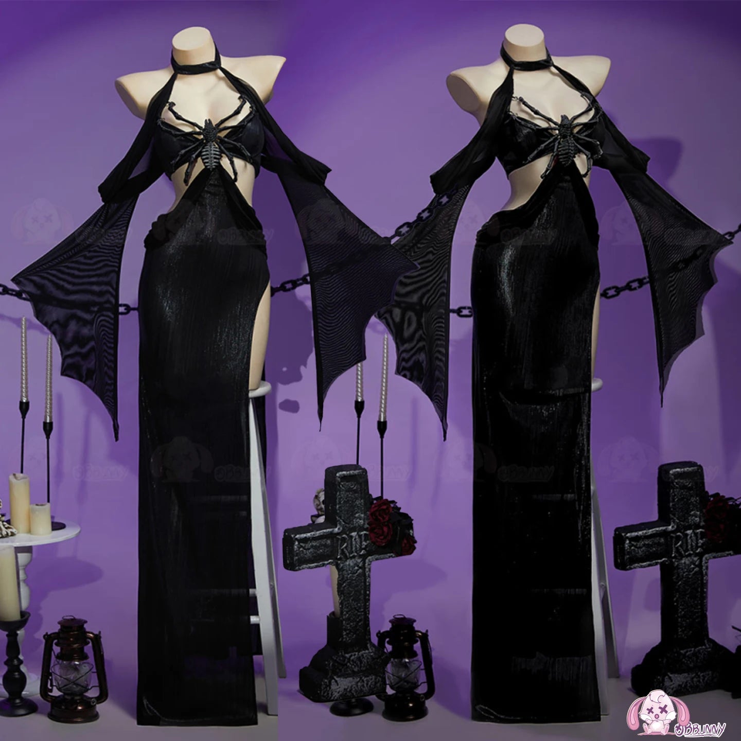 Dark Gothic Spider Bride Dress Female Halloween
