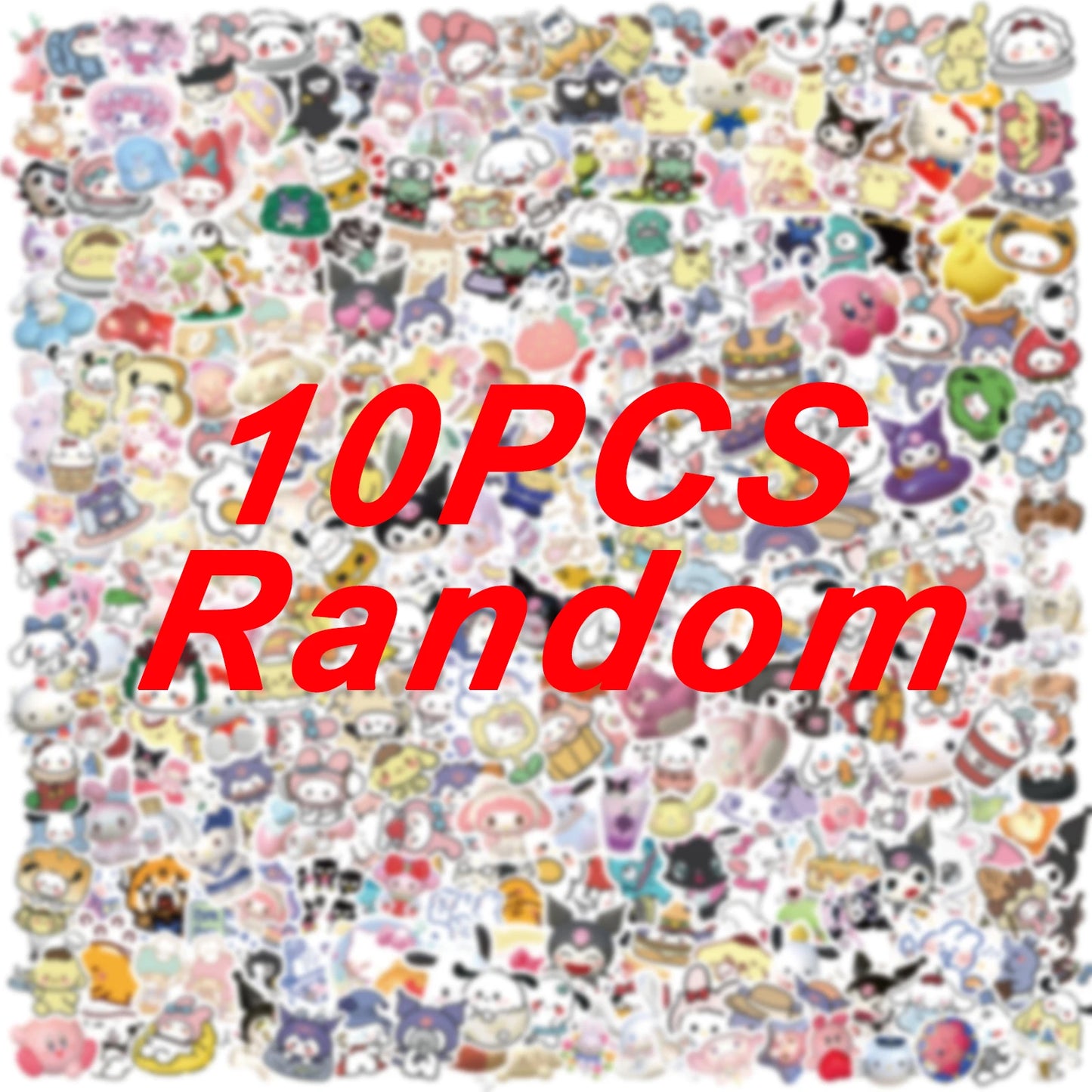 100/200/300Pcs Kawaii Sanrio Kuromi Melody Hello Kitty Stickers Laptop Mobile Phone Luggage Waterproof Cartoon Sticker Decals