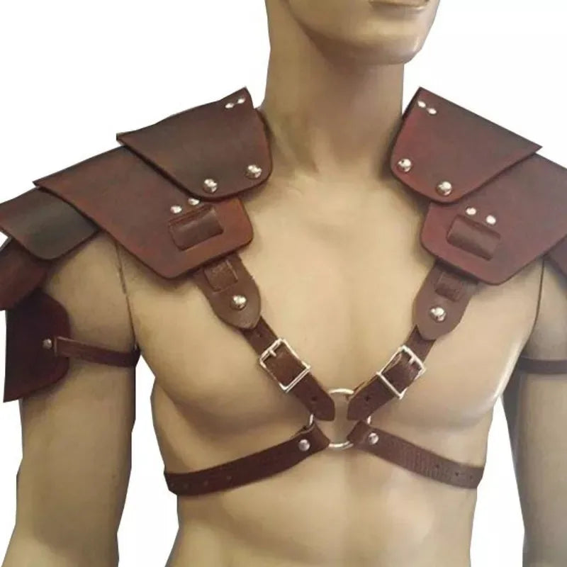 Medieval Warrior Shoulder Cosplay Costume Armor Gladiator Samurai Knight Pauldrons Gothic Steampunk Halloween Dress Up