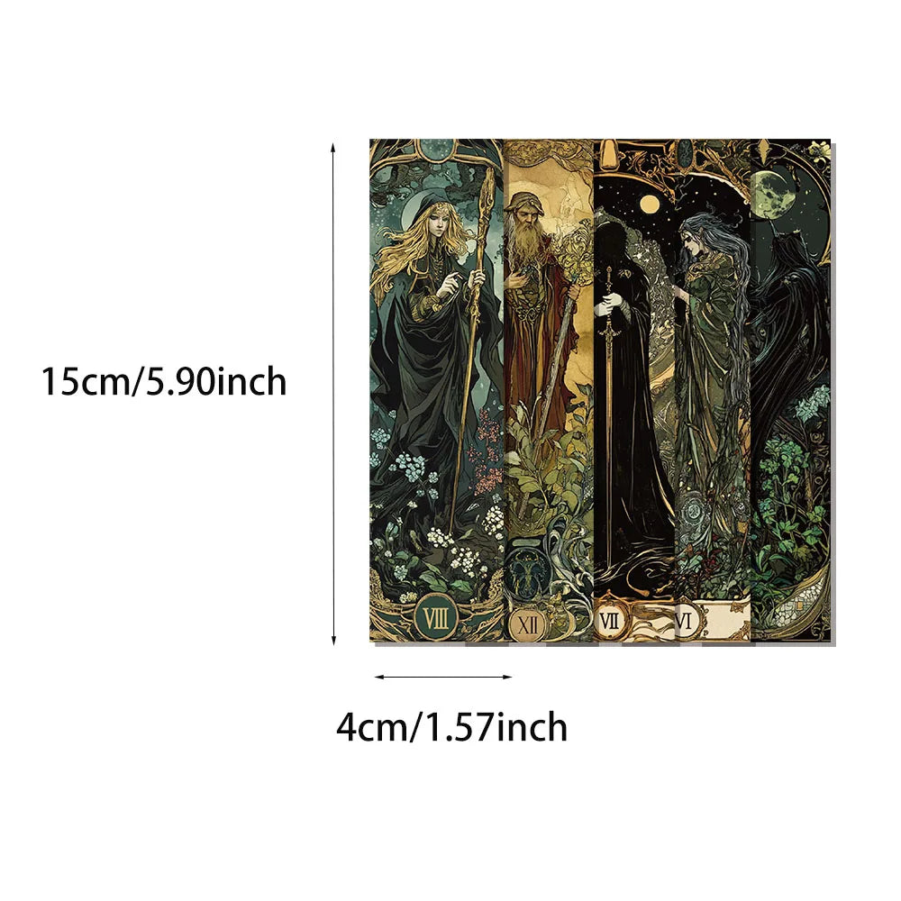 30/60PCS Creative Gothic style Dark Wizard Bookmarks High Beauty Cards Creative Reading Books Tags Annotated DIY Bookmarks