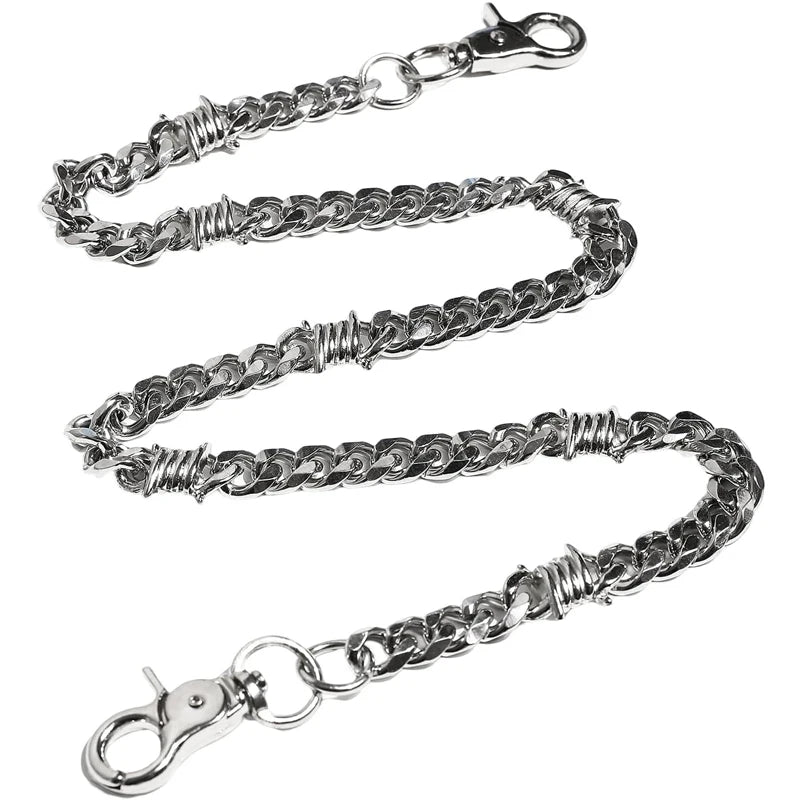 Biker Wallet Chain for Men Boyfriend, Heavy Duty Pocket Chain with Round Clasp, Men Chains for Jeans, Pants Clothing Accessories