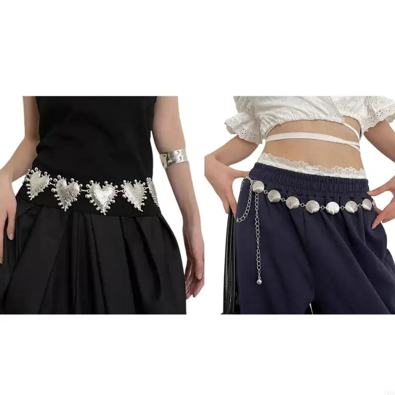 Gothic Waist Belt Chain Party Costume Stylish Metallic Cowboy Jewelry for Jeans Body Jewelry for Women Hot