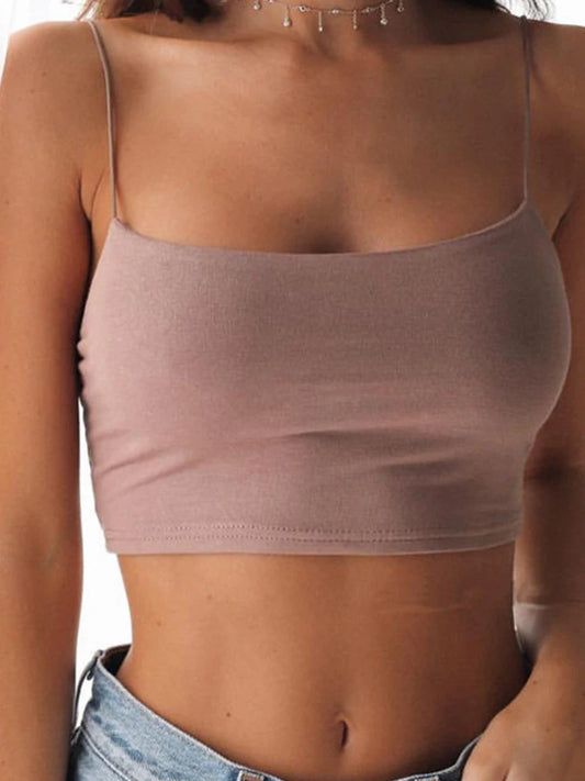 Tank Top Black Halter Crop Tops Women Summer Camis Backless Camisole Fashion Casual Tube Top Female Sleeveless Cropped Vest
