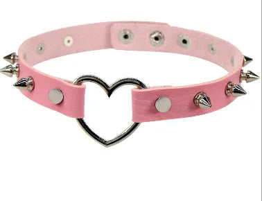 PESENAR New Rivets Chokers Punk Goth Handmade CCB Material Choker Necklace Spike Rivet Necklace Rock Gothic Chokers
