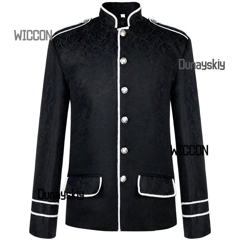 Gothic suit medieval the black parade jacket steam retro punk cosplay costume Victorian performance Halloween party cosplay
