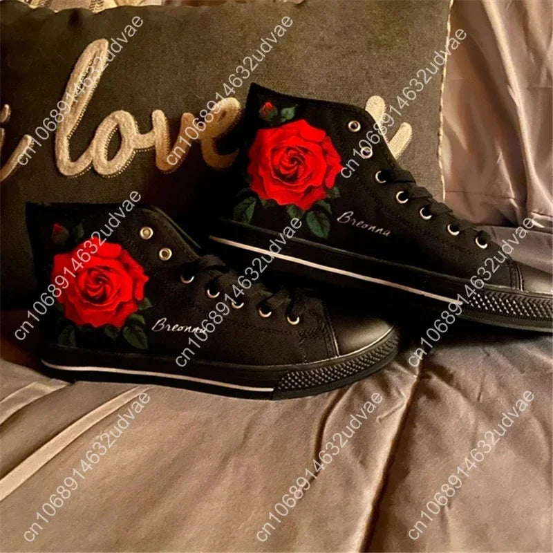 High Top Men's Shoes Tribal Skull Design Comfortable White Sole Shoes Gothic Day Of The Dead Skull Canvas Sneaker
