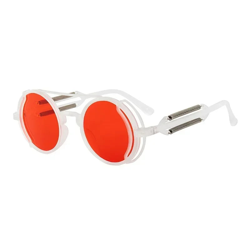 Classic Gothic Steampunk Sunglasses Luxury Brand Designer High Quality Men and Women Retro Round Pc Frame Sunglasses