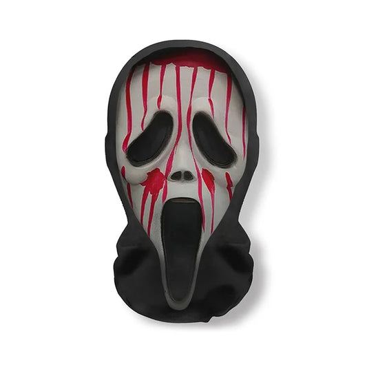 Eerie Ghost White Mask, Halloween Skull Face Costume Accessories, Party Props for Horror Cosplay Masquerade for Adults