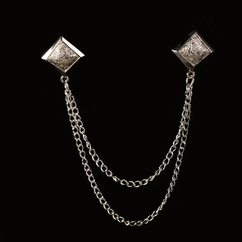 New Fashion Bird Brooch Star Crystal Tassel Chain Lapel Pin Suit Shirt Fashion Clothing Brooches for Women Men Accessories