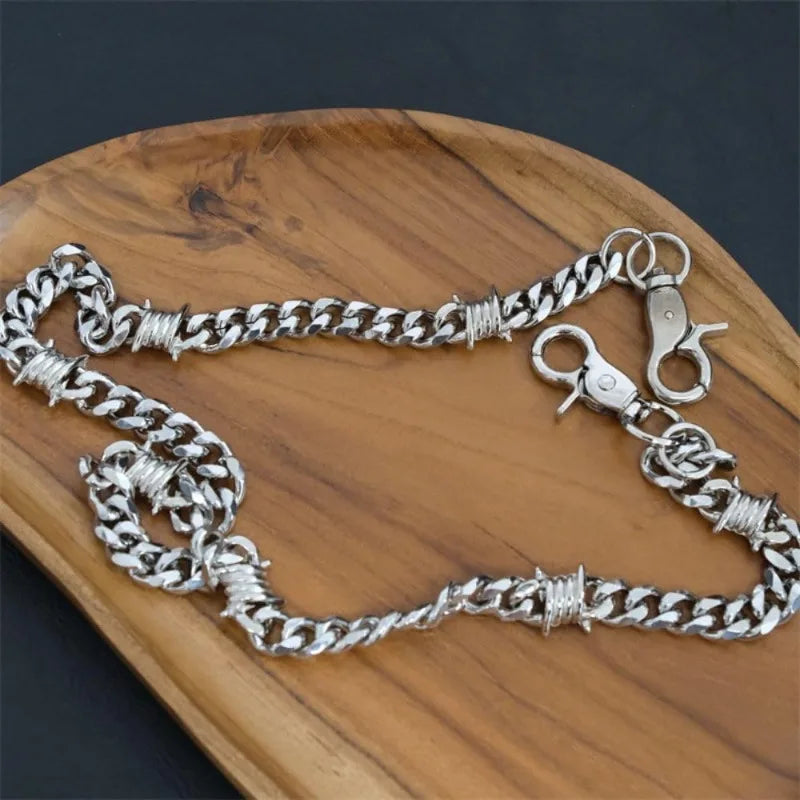 Biker Wallet Chain for Men Boyfriend, Heavy Duty Pocket Chain with Round Clasp, Men Chains for Jeans, Pants Clothing Accessories