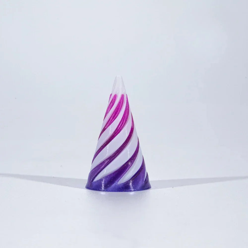 Pyramid Passthrough Sculpture 3D Printed Helix Screw Fidget Toy Spiral Cone Decompression Decorative Ornaments