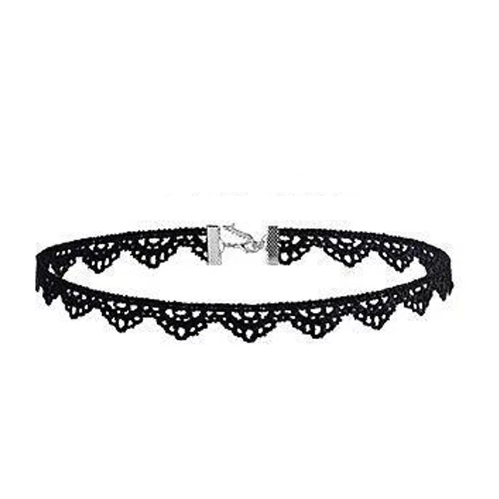 Lady Chokers Leaf Tassel Women Neck Jewelry Accessory Girl Lace Gothic Vintage Sexy Fashion Velvet Rose Beads Flower Necklace