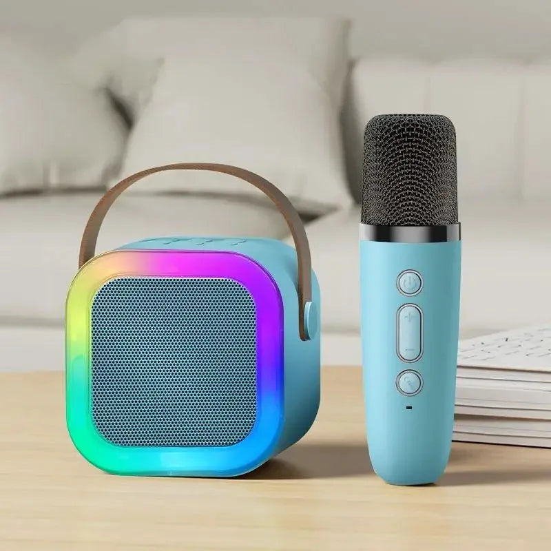 XIKCU K12 Bluetooth Karaoke Machine Portable 5.3 PA Speaker System with 1-2 Wireless Microphones Home Family Singing Children's