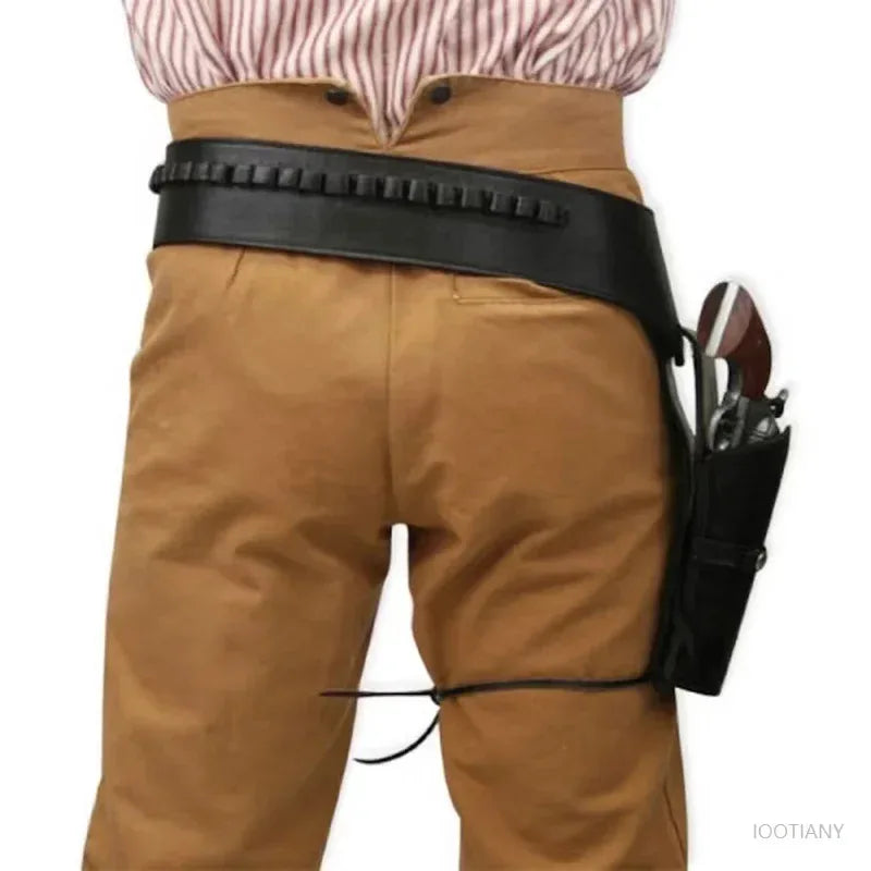 Medieval Steampunk Vintage Wild West Cowboy Western Pistol Holster Gunman Cosplay Costume Accessories Gun Bag Set ★ ★