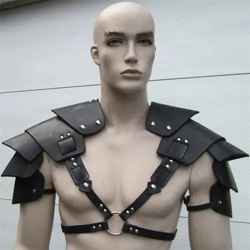 Medieval Warrior Shoulder Cosplay Costume Armor Gladiator Samurai Knight Pauldrons Gothic Steampunk Halloween Dress Up