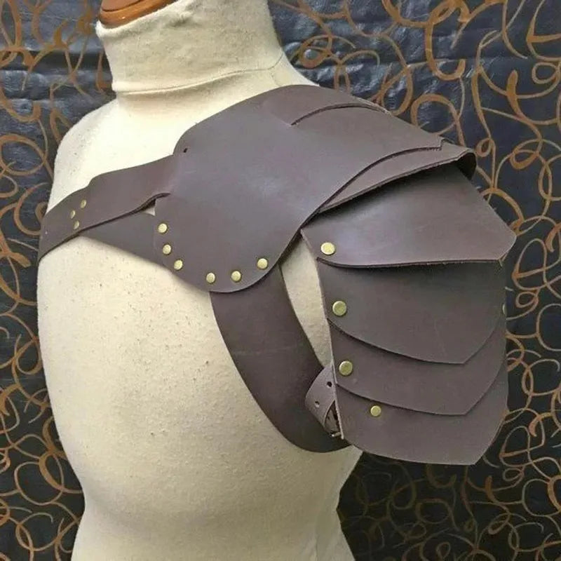 Medieval Viking Gladiator Single Shoulder Armor Warrior Knight Samurai Pauldrons Cosplay Costume Spaulders Armour Party Props