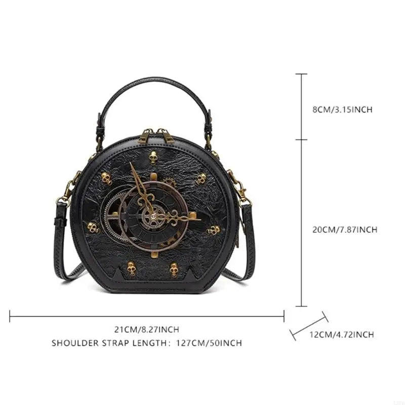 Bag Retro Crossbody Bag Gothic Shoulder Bag Handbag Clock Bag Steampunk Bag for Everyday