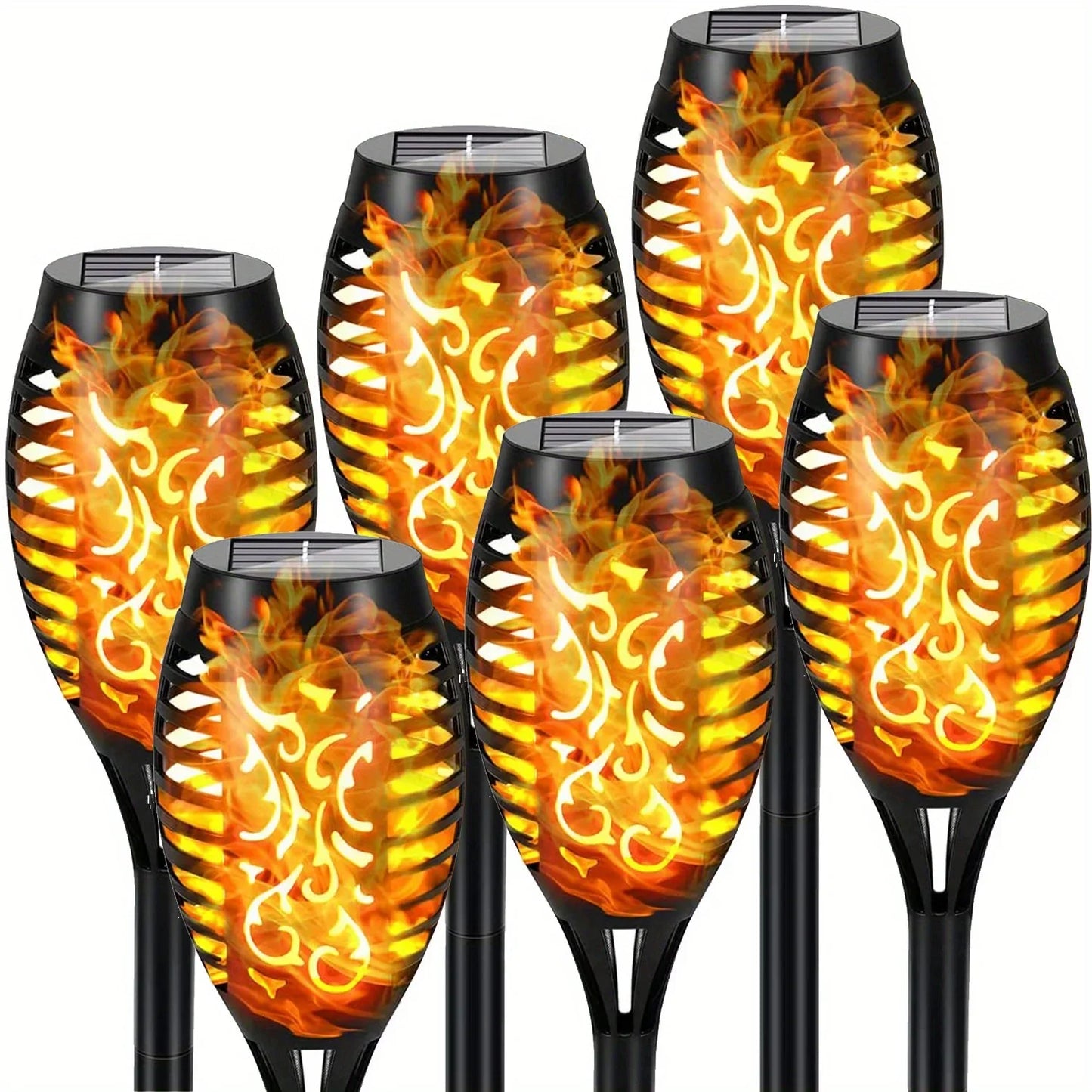 12LED Solar Flame Light Outdoor,Waterproof 12LEDs Torches Landscape Lamp for Outdoor Courtyard Garden Yard,Halloween Decorations