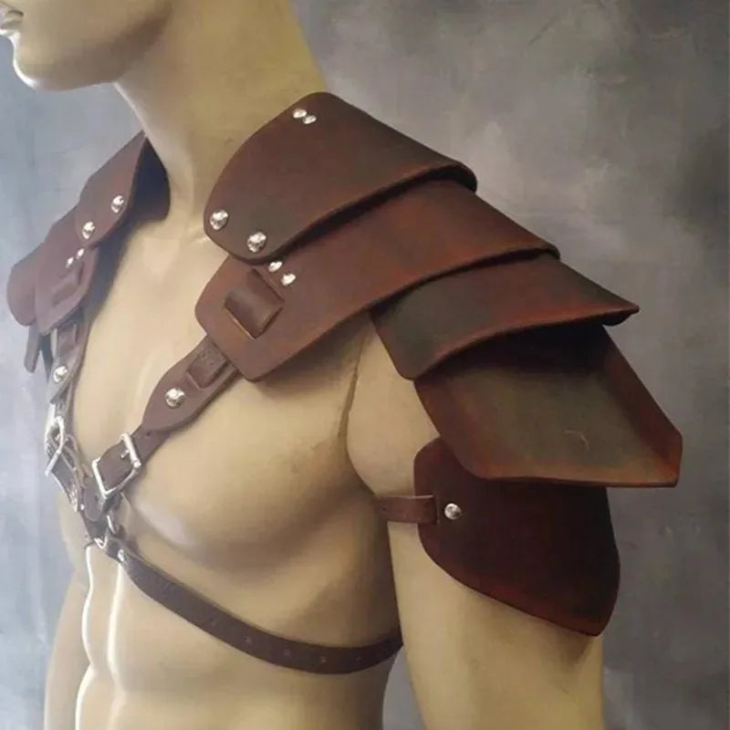 Medieval Warrior Shoulder Cosplay Costume Armor Gladiator Samurai Knight Pauldrons Gothic Steampunk Halloween Dress Up
