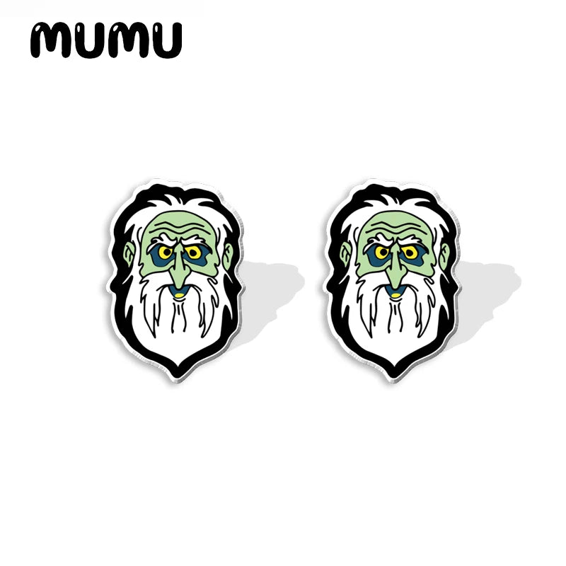 New Haunted Mansion Stud Earring Movie Epoxy Jewelry Resin Acrylic Earrings Handmade Gifts Fans