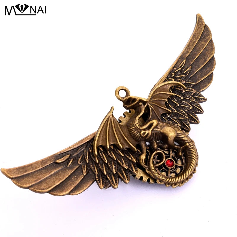 Girls Punk Gear Wings Hair Clip Gothic Steampunk Hairpin/Brooch Vintage Lady Headwear Accessories