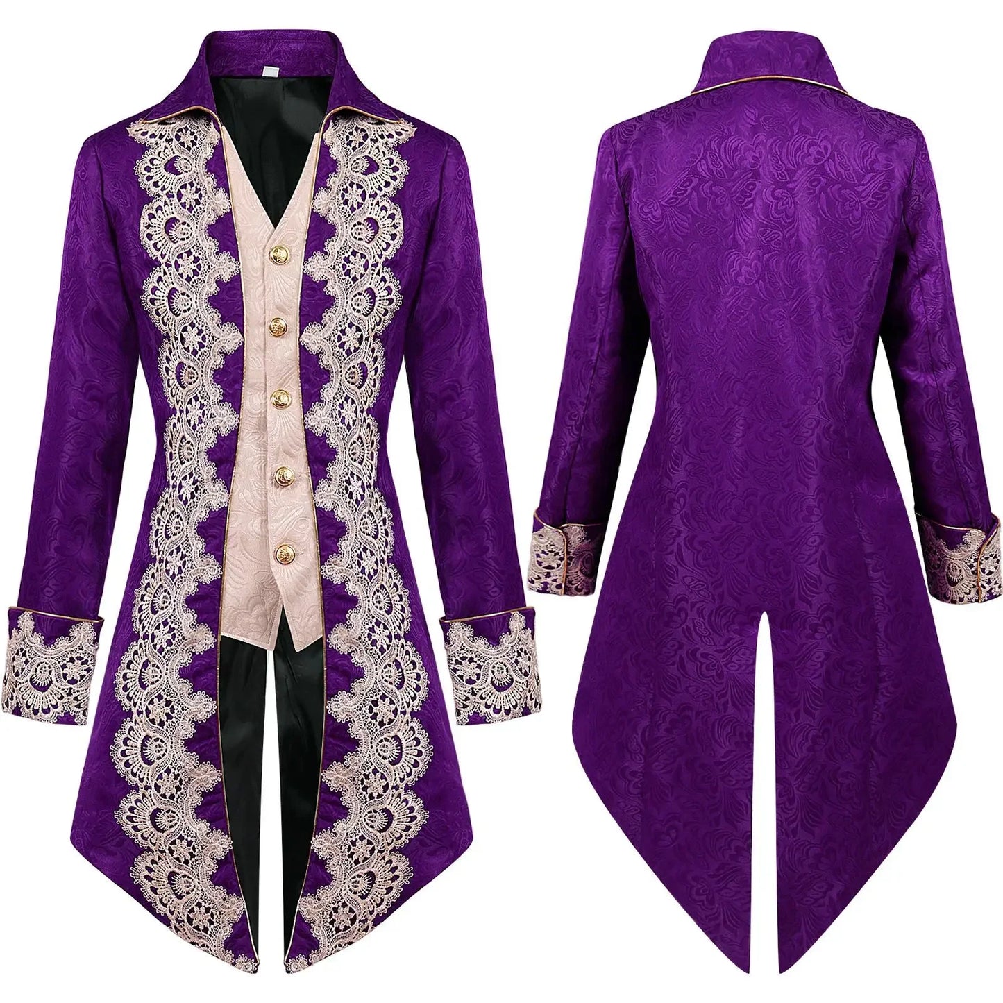 Men woman Medieval Victorian Steampunk Gothic Coat Punk Tuxedo Adult Men Costume Tailcoat Trench Frock Outfit Overcoat Halloween