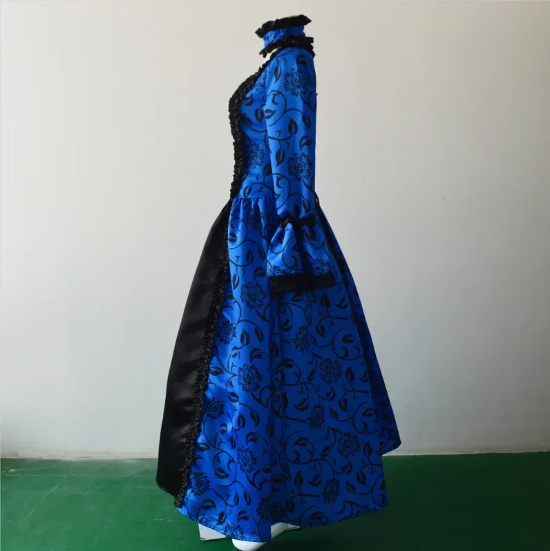 New ★ Women Cosplay Marie Antoinette Dress Medieval Flare Sleeve Victorian Party Formal Gown Renaissance Gothic Floral★ 2025 qi☆