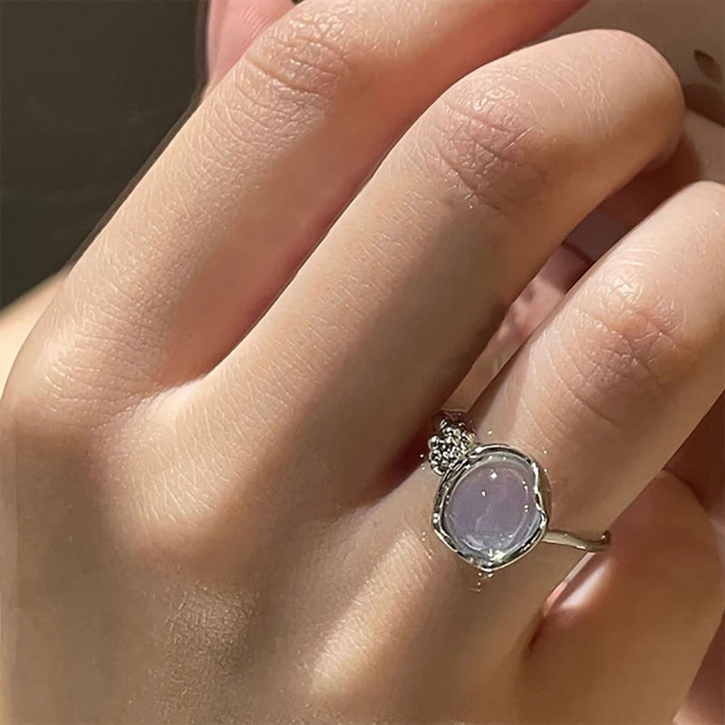 Punk Vintage Metal Liquid Dissolved Butterfly Women's Adjustable Ring Fashion Exquisite Anime Insect Ring Gothic Jewelry