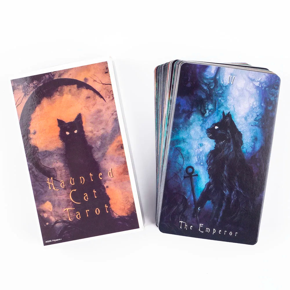 Haunted Cat Tarot A 78-Card Deck for Family Party Tabletop Games  Oracle Set for Precognition & Divination  Board Playing Games