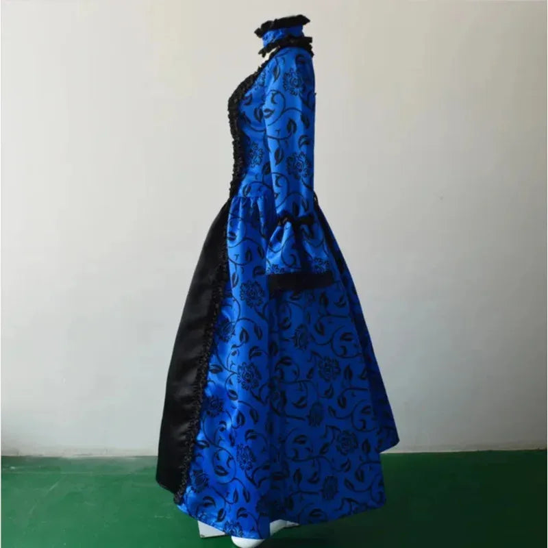 New ★ Women Cosplay Marie Antoinette Dress Medieval Flare Sleeve Victorian Party Formal Gown Renaissance Gothic Floral★ 2025 qi☆