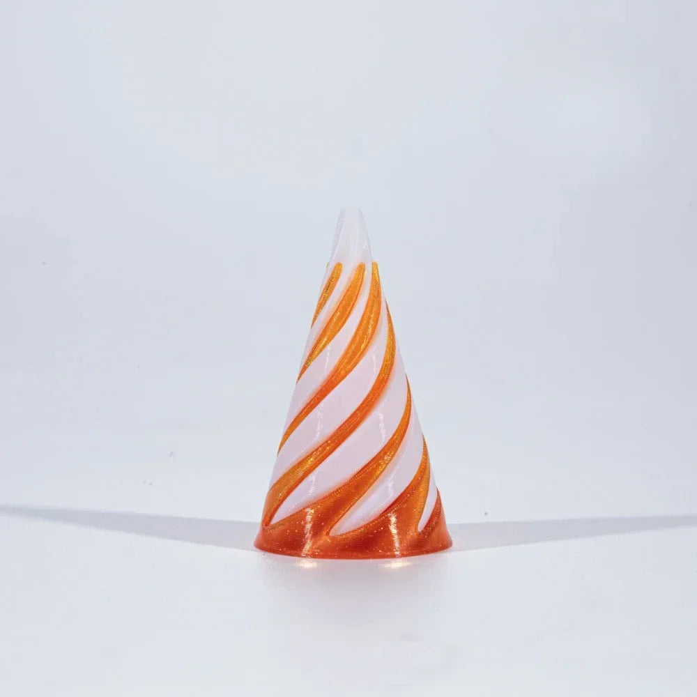 Pyramid Passthrough Sculpture 3D Printed Helix Screw Fidget Toy Spiral Cone Decompression Decorative Ornaments