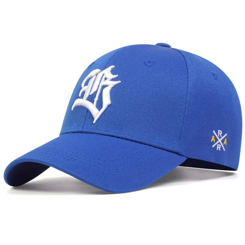 Unisex Gothic Letter Geometric Embroidery Baseball Caps Spring and Autumn Outdoor Adjustable Casual Hats Sunscreen Hat