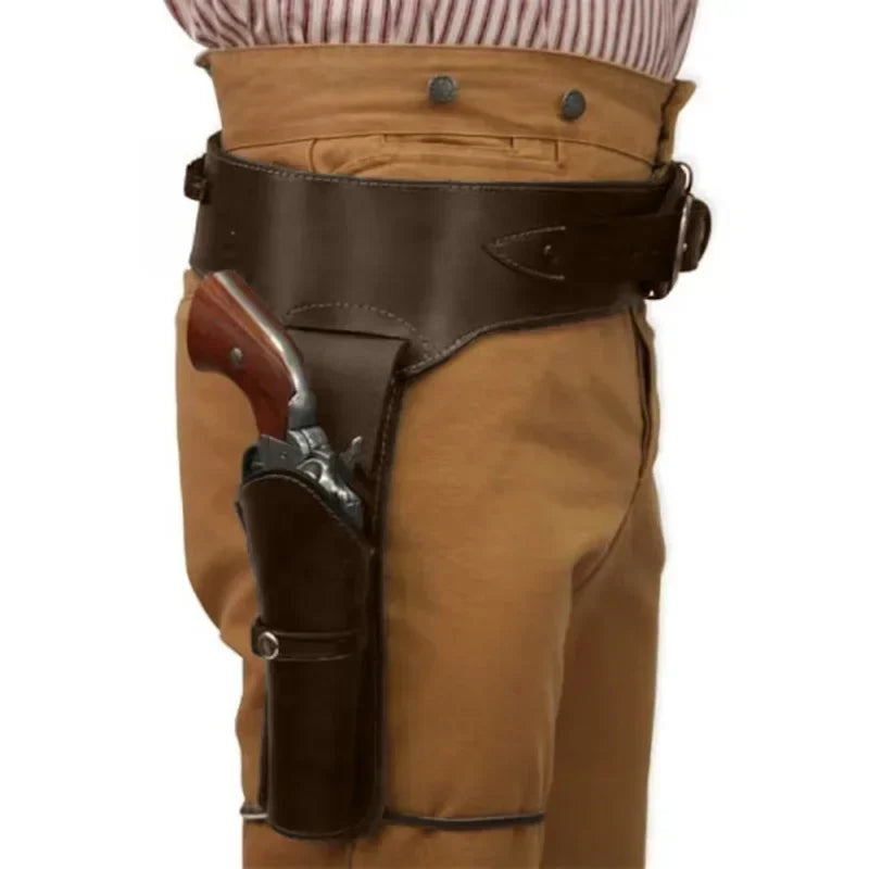 Medieval Steampunk Vintage Wild West Cowboy Western Pistol Holster Gunman Cosplay Costume Accessories Gun Bag Set ★ ★