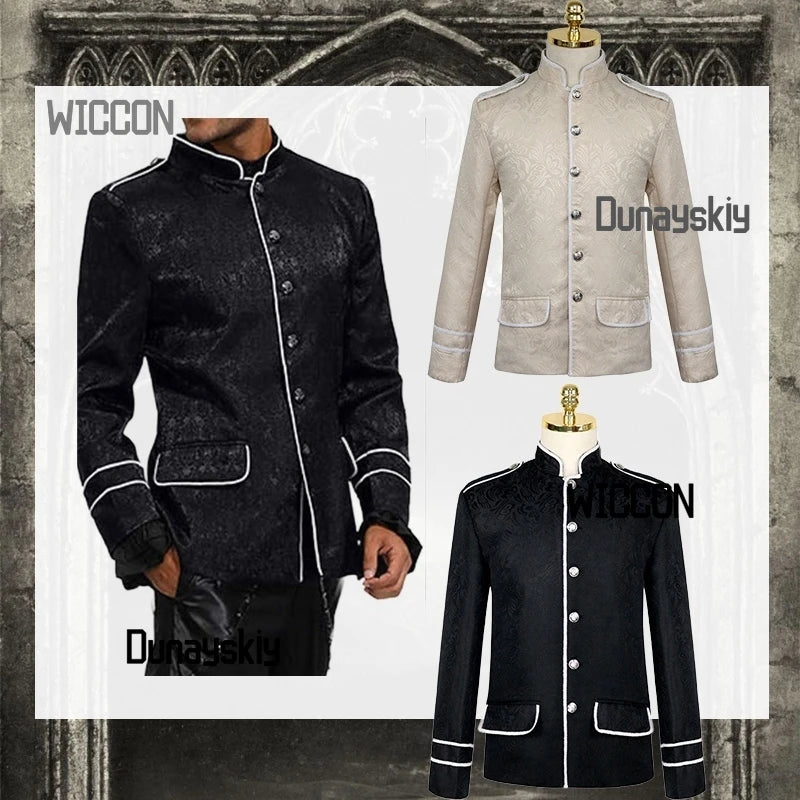Gothic suit medieval the black parade jacket steam retro punk cosplay costume Victorian performance Halloween party cosplay