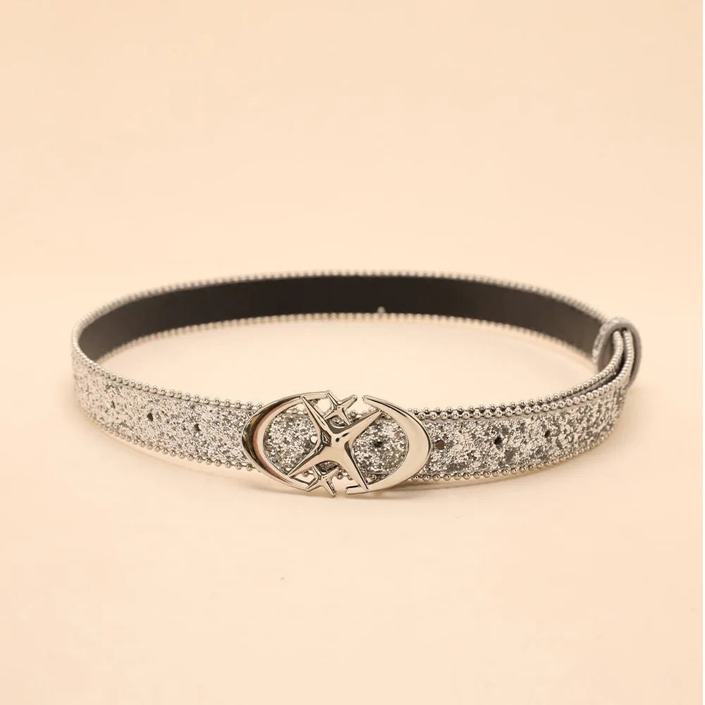Designer Belts for Women High Quality Luxury Unisex Jeans Men Gift Belt Female Y2K Shinny Sequin Strap Dress Waistband Western