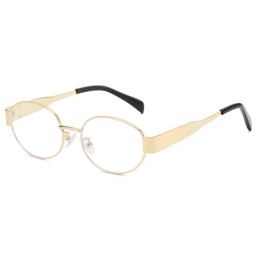 Steampunk Sunglasses Retro Women's Oval Sunglasses Fashion Women's Classic Retro Small Metal Brand Glasses UV400