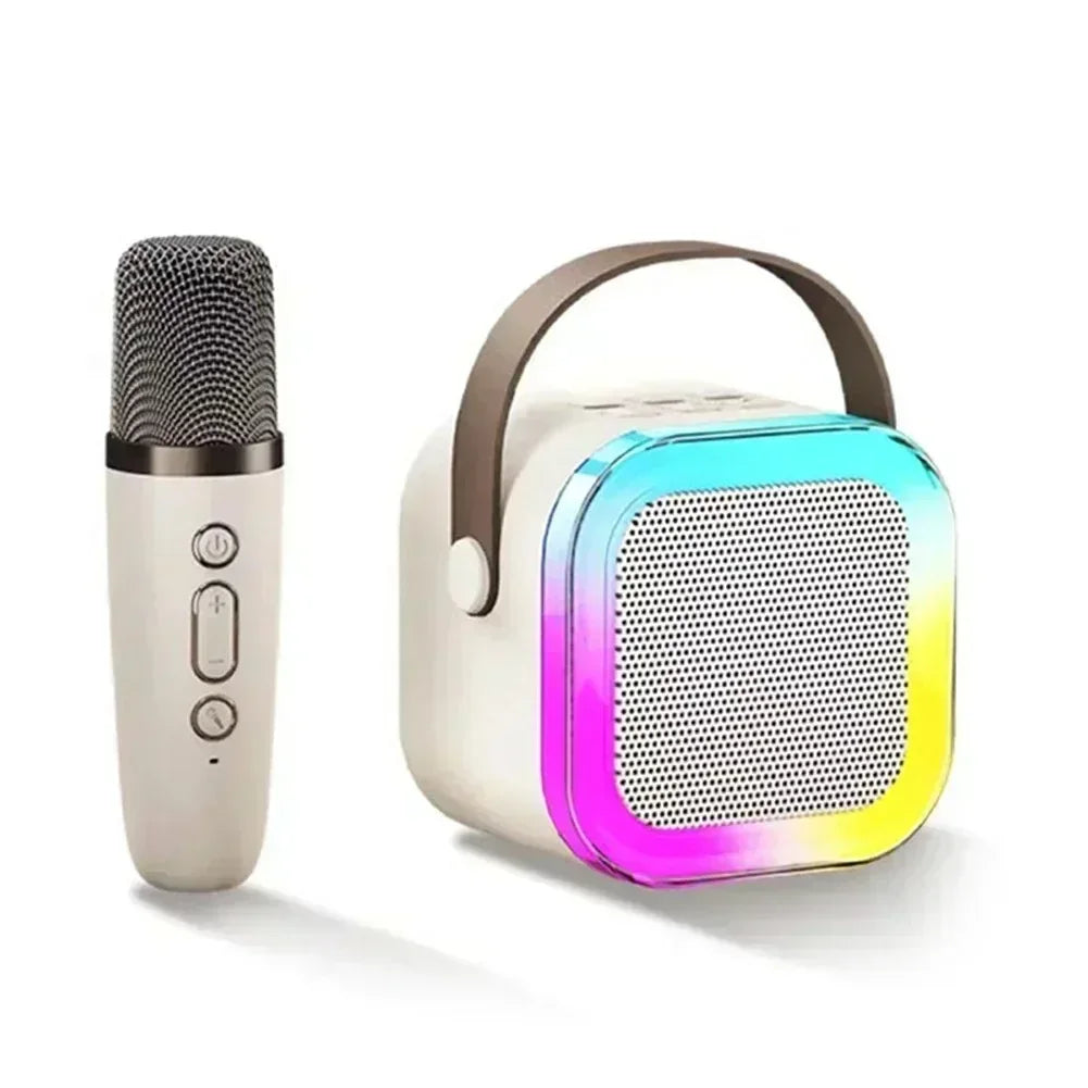 XIKCU K12 Bluetooth Karaoke Machine Portable 5.3 PA Speaker System with 1-2 Wireless Microphones Home Family Singing Children's