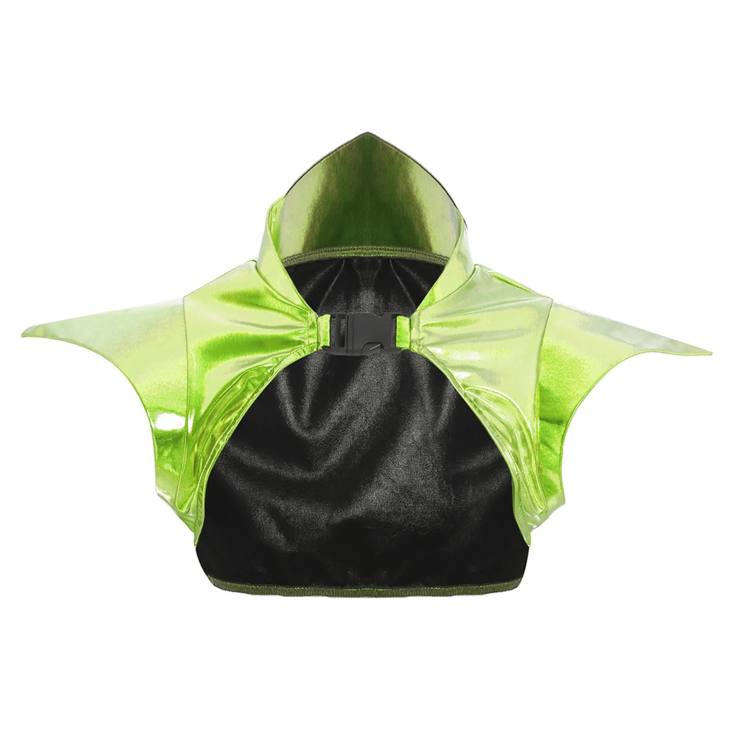 Women Shiny Metallic Gothic Armor Shrug Steampunk Gothic Shoulder Epaulet Alien Robot Astronaut Shrug Crop Top Halloween Costum