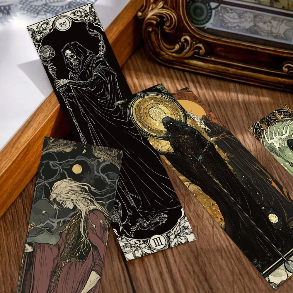 30/60PCS Creative Gothic style Dark Wizard Bookmarks High Beauty Cards Creative Reading Books Tags Annotated DIY Bookmarks