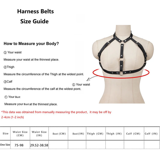 Fashion Belt Street Style Chest Harness Belt Suspenders for Women Decoration  Punk Rock Leather Belt Gothic Clothing Accessories