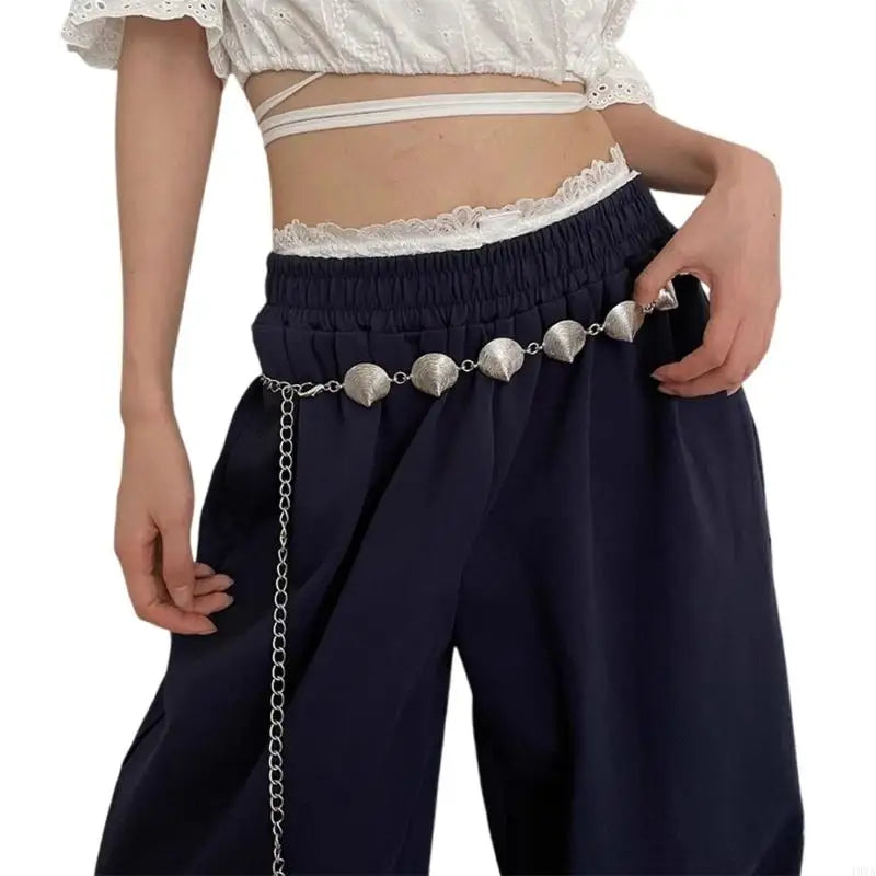 Gothic Waist Belt Chain Party Costume Stylish Metallic Cowboy Jewelry for Jeans Body Jewelry for Women Hot