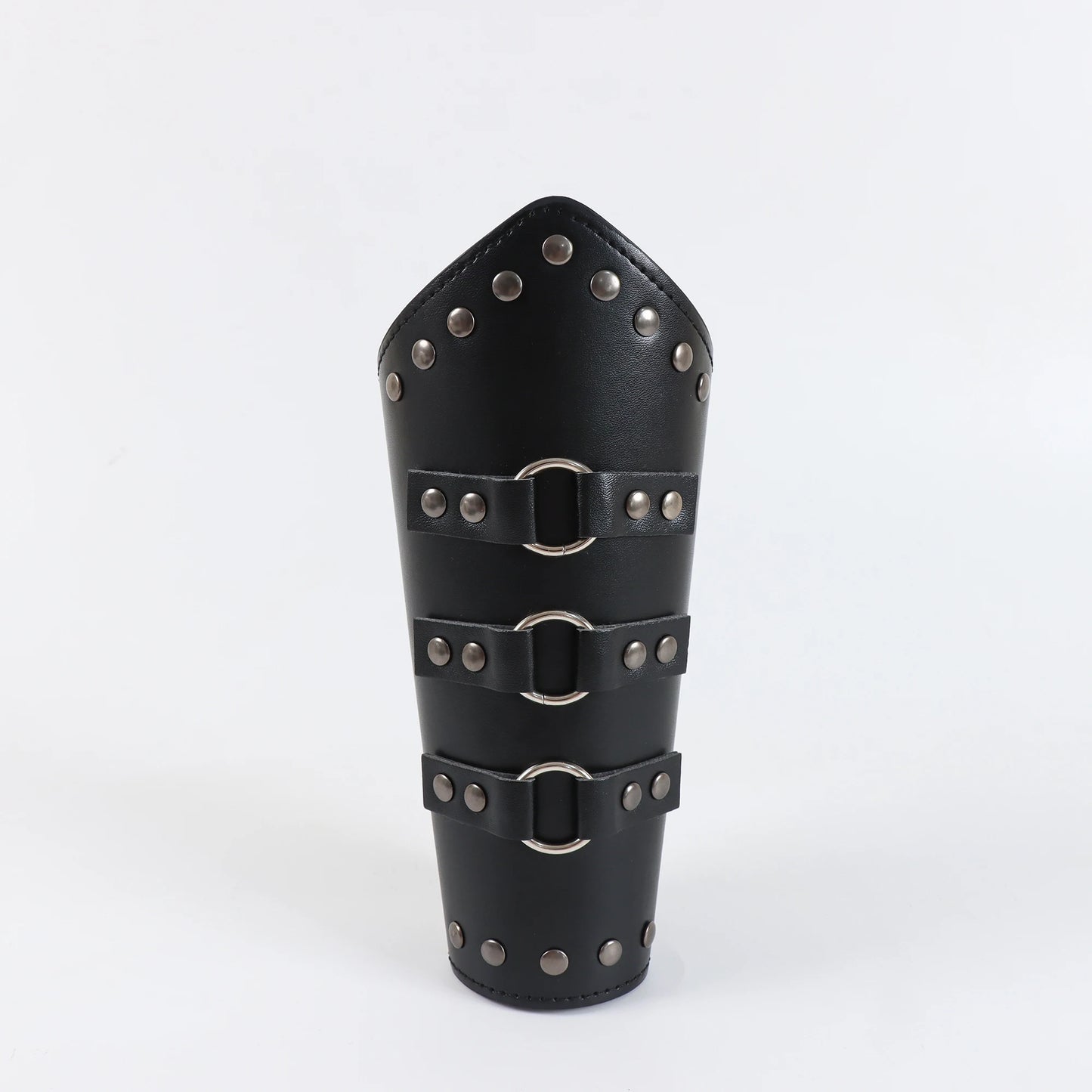 Men Medieval Cosplay PU Leather Armor Arm Warmers Lace-Up Viking Pirate Knight Gauntlet Wristband Bracer Steam Punk Accessories