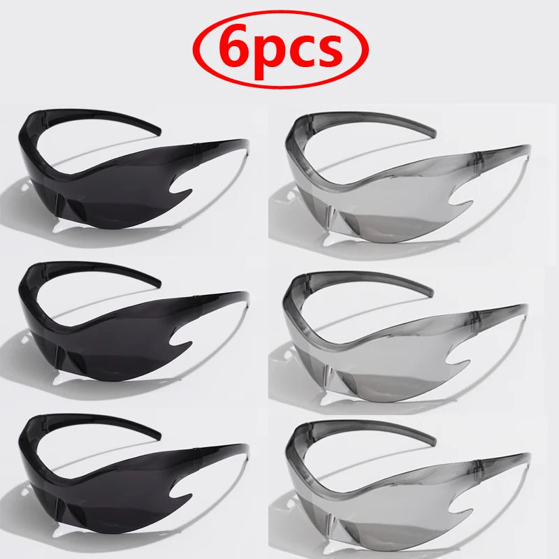 Luxury Brand Sports Punk Y2K Sunglasses Women Men Unique Goggle One Piece Sun Glasses For Male Cycling Hip Hop Shades UV400