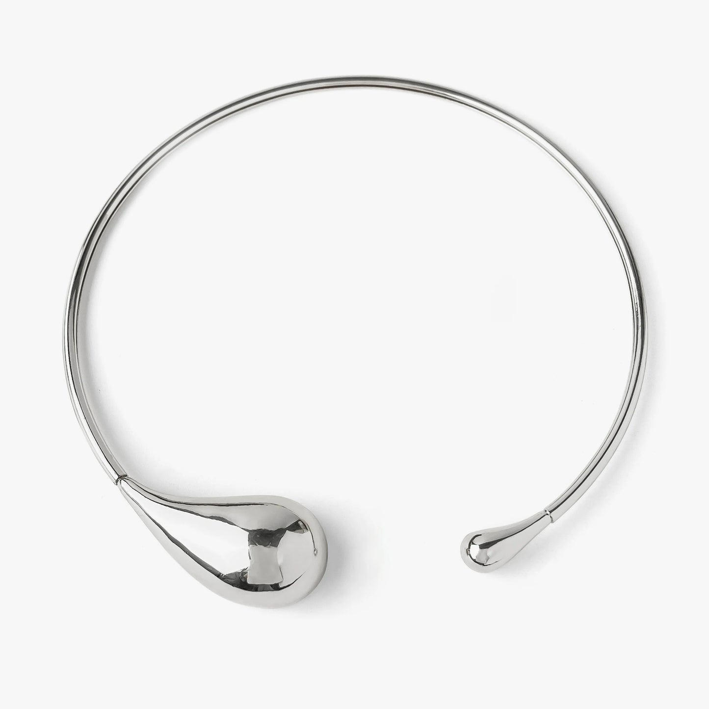 Peri'sbox 2024 New Statement Irregular Chunky Water Drop Open Choker Necklace for Women Girls Punk Goth Fashion Vacation Jewelry