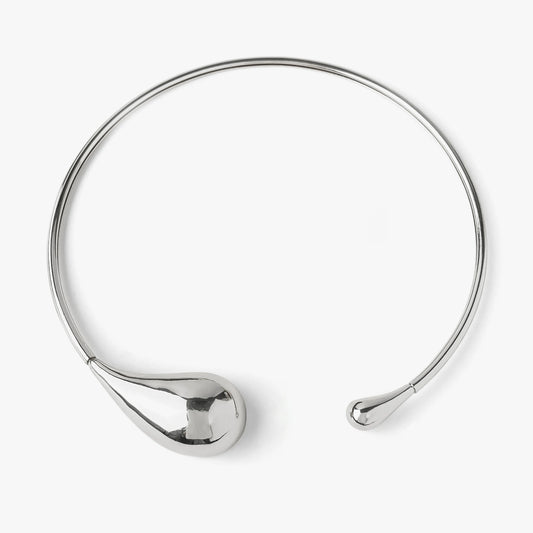 Peri'sbox 2024 New Statement Irregular Chunky Water Drop Open Choker Necklace for Women Girls Punk Goth Fashion Vacation Jewelry