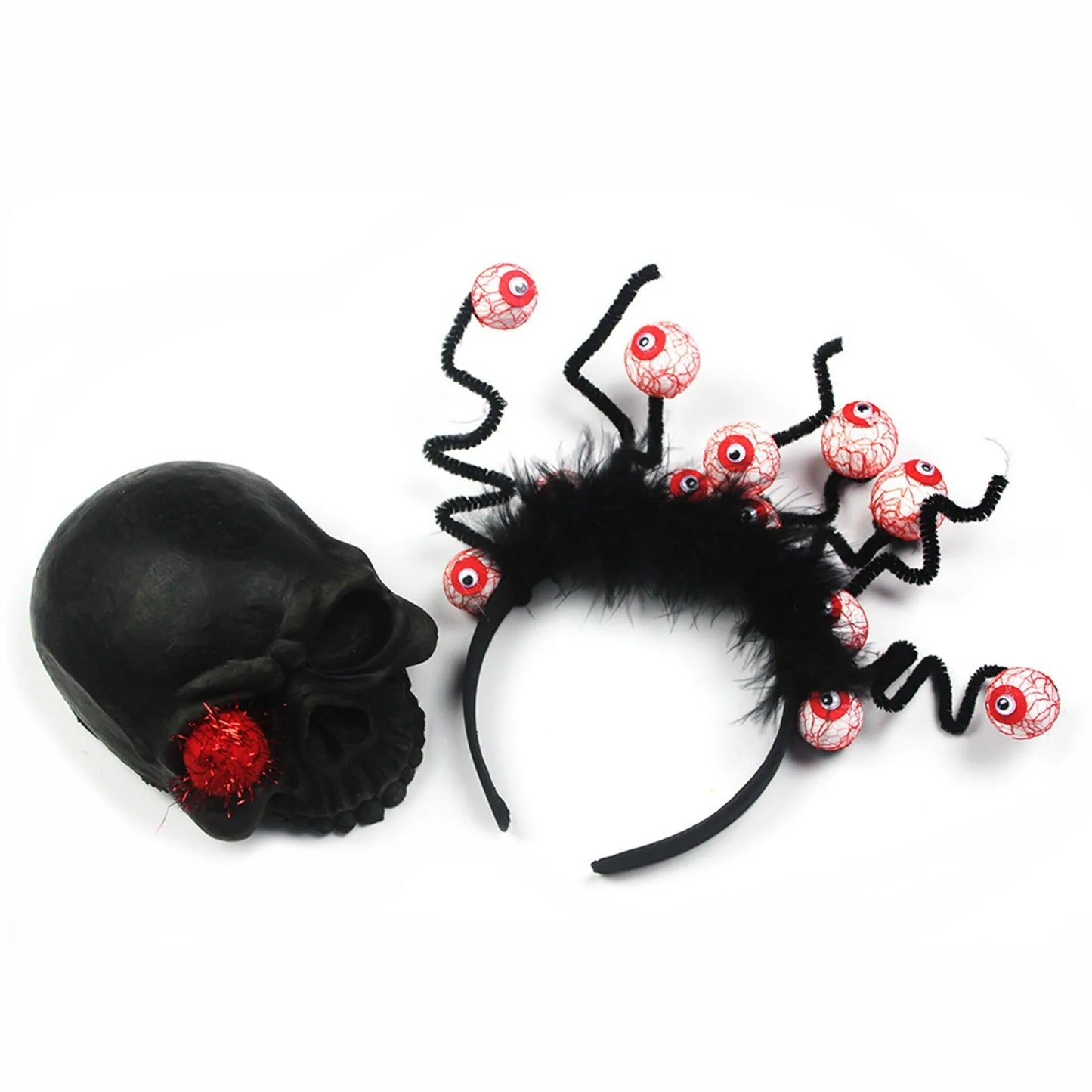 Eyeball Headband Creepy Party Hair Accessory Gothic Festival Costume Prop Spooky Hair Clip Horror Cosplay Decoration