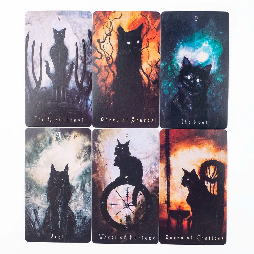 Haunted Cat Tarot A 78-Card Deck for Family Party Tabletop Games  Oracle Set for Precognition & Divination  Board Playing Games