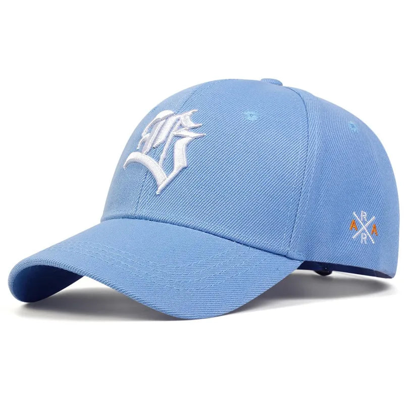 Unisex Gothic Letter Geometric Embroidery Baseball Caps Spring and Autumn Outdoor Adjustable Casual Hats Sunscreen Hat